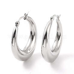 Non-Tarnish 304 Stainless Steel Chunky Hoop Earrings for Women&nbsp;EJEW-F280-06D-P