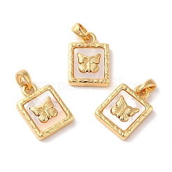 Brass Square Pendants&nbsp;KK-I703-02G