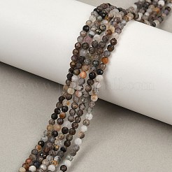 Natural Black Rutilated Quartz Beads Strands&nbsp;LS-G-RM250104-C3