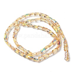 Transparent Electroplate Glass Beads Strands&nbsp;GLAA-Q099-J01-04