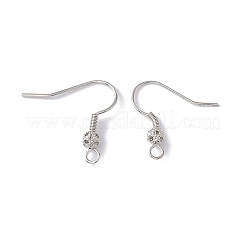 Brass Round Beaded Earring Hooks&nbsp;LS-KK-G438-01P