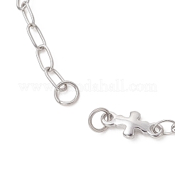 304 Stainless Steel Rhombus Cross Link Chain Bracelet Making&nbsp;AJEW-JB01581