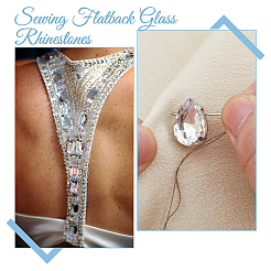 60Pcs Teardrop Sew on Rhinestone&nbsp;RGLA-DC0001-06