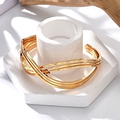Brass Cuff Bangles for Women&nbsp;BJEW-F482-09G