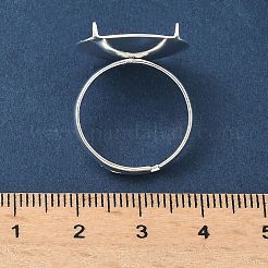 Adjustable Brass 4 Prong Ring Settings&nbsp;KK-K414-04A-S