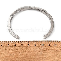 304 Stainless Steel Cuff Bangles for Men Women&nbsp;BJEW-D361-04P