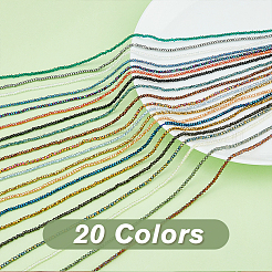 19 Strands 19 Colors Electroplate Glass Beads Strands&nbsp;STAS-FH0001-22