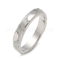 304 Stainless Steel Sun Shin Finger Ring for Women&nbsp;RJEW-B109-04P