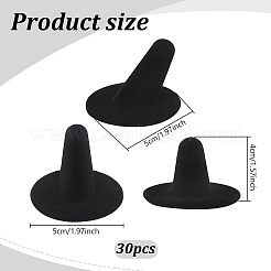 30Pcs Resin Flocking Ring Displays&nbsp;RDIS-FG0001-33