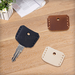 3Pcs 3 Colors Cowhide Key Cover&nbsp;OFST-GF0001-05