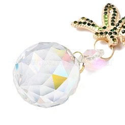 Alloy Rhinestones & Glass Charm Suncatchers&nbsp;HJEW-E013-01G-D