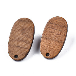 Walnut Wood Stud Earring Findings&nbsp;MAK-N032-013