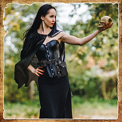 1Bag Rectangle PU Leather Medieval Waist Belt Bag with 2Pcs Glass Potion Bottles&nbsp;AJEW-NB0009-17