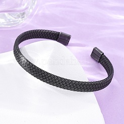 316 Surgical Stainless Steel Cuff Bangles for Men&nbsp;BJEW-P319-05B-B
