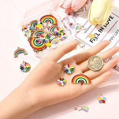 40Pcs 10 Styles Alloy Enamel Pendants&nbsp;ENAM-YW0005-54
