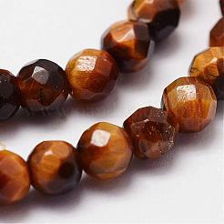 Natural Tiger Eye Beads Strands&nbsp;G-N0179-01-4mm