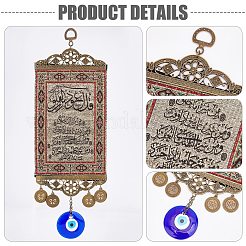 Zinc Alloy & Cloth Hanging Pendant Decorations&nbsp;HJEW-WH0036-21