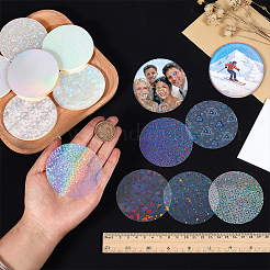 300Pcs 6 Styles Round OPP Transparent Laser Film for Badge&nbsp;DIY-UN0008-74