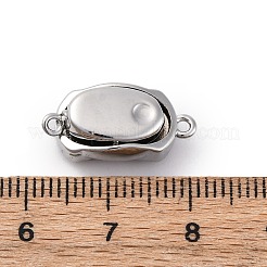 Rectangle Brass Box Clasps&nbsp;KK-P291-48P-02