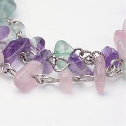Natural Gemstone Beaded Multi-strand Bracelets&nbsp;BJEW-JB02685