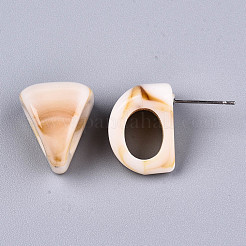 Opaque Resin Stud Earrings&nbsp;EJEW-T012-07-A01