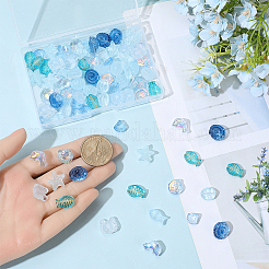90Pcs 9 Styles Transparent Spray Painted Glass Beads&nbsp;GLAA-BM0001-02C