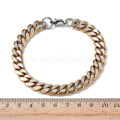 201/304 Stainless Steel Cuban Link Chains Bracelets for Unisex&nbsp;BJEW-F522-04G
