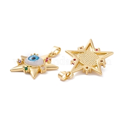 Brass Micro Pave Colorful Cubic Zirconia Pendants&nbsp;ZIRC-Z016-37G-03