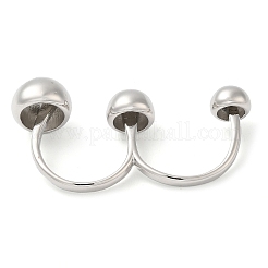 Brass Double Finger Rings&nbsp;RJEW-Q778-55P