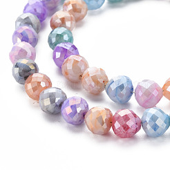 Opaque Baking Paint Crackle Glass Beads Strands&nbsp;EGLA-S174-19I