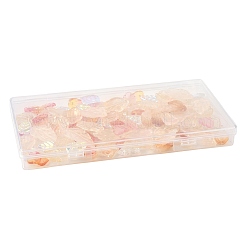 120Pcs 8 Styles Autumn Theme Two-Tone Transparent Glass Charms&nbsp;GLAA-FS0002-56