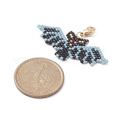 Handmade Loom Pattern Seed Beads Pendants Decoration&nbsp;HJEW-MZ00014