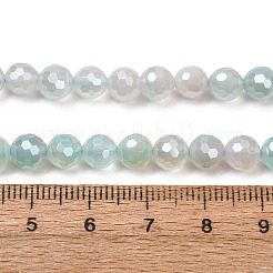 Electroplated Natural Agate Beads Strands&nbsp;G-B191-A07-6mm-14