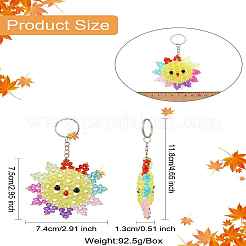 Plastic Beaded Pendant Keychain&nbsp;HJEW-CJC0009-01P