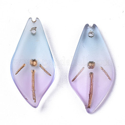 Transparent Spray Painted Glass Pendants&nbsp;GLAA-R215-03-A01
