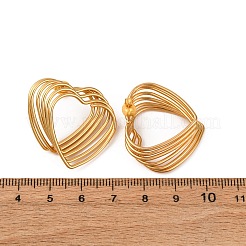 304 Stainless Steel Multilayer Heart Stud Earrings&nbsp;EJEW-L304-06G