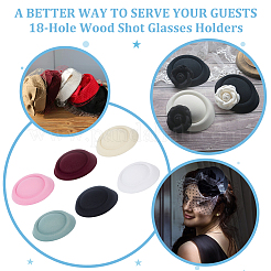 6Pcs 6 Colors Cloth Flat Round Fascinator Hat Base for Millinery&nbsp;AJEW-NB0005-57
