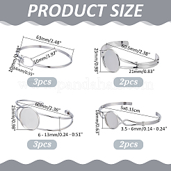 10Pcs 4 Styles Brass Cuff Bangle Making&nbsp;MAK-ME0001-12