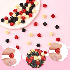 60Pcs 3 Colors Synthetic Coral Carved Beads&nbsp;CORA-SC0001-16