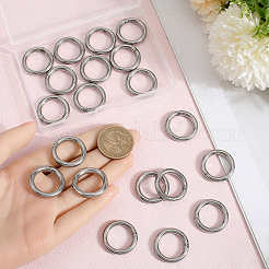 20Pcs 304 Stainless Steel Closed Jump Rings&nbsp;STAS-SP0001-85A