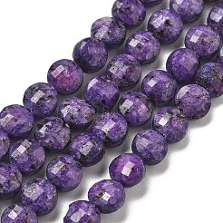 Natural Sesame Jasper Imitation Charoite Beads Strands&nbsp;G-C179-A6mm-14