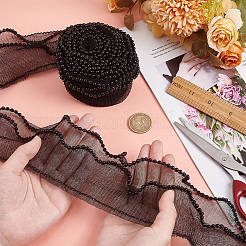2 Layer Polyester Pleated Lace Trim&nbsp;OCOR-WH0088-46B