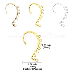 18Pcs 3 Colors Alloy Ear Cuff Findings&nbsp;FIND-YW0004-24