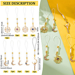 1 Set Alloy Rhinestone Cell Phone Charms Chain&nbsp;HJEW-BC0001-33