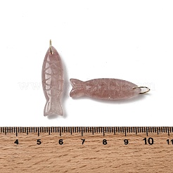 Natural Strawberry Quartz Carved Pendants&nbsp;X-G-G314-01G-01