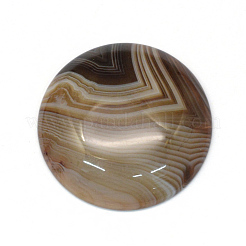 Dyed Natural Striped Agate/Banded Agate Cabochons&nbsp;G-R348-30mm-01