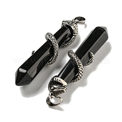 Natural Obsidian Pointed Big Pendants&nbsp;G-F766-07AS-08