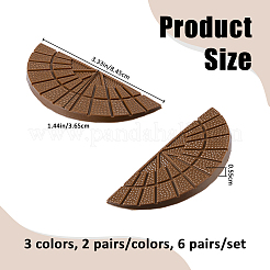 6 Pairs 3 Colors Rubber Heel Cushion&nbsp;FIND-FH0017-37
