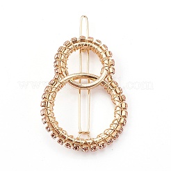 Alloy Hollow Geometric Seed Beads Hair Barrettes&nbsp;PHAR-JH00075