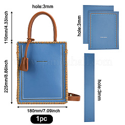 DIY Rectangle PU Leather Knitting Crochet Bags&nbsp;GN-TAC0003-08A